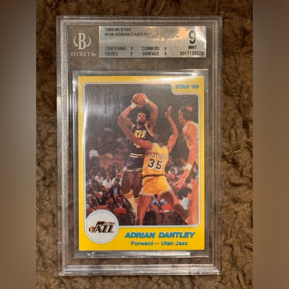 1985-86 Star Adrian Dantley #138 BGS 9 Mint Utah Jazz